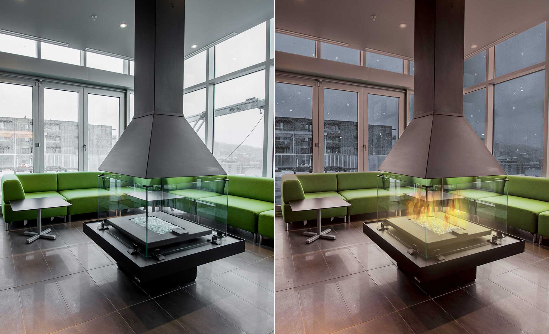 Before and After Photo Editing for Metropol Condos Building Wrap by Webmovement